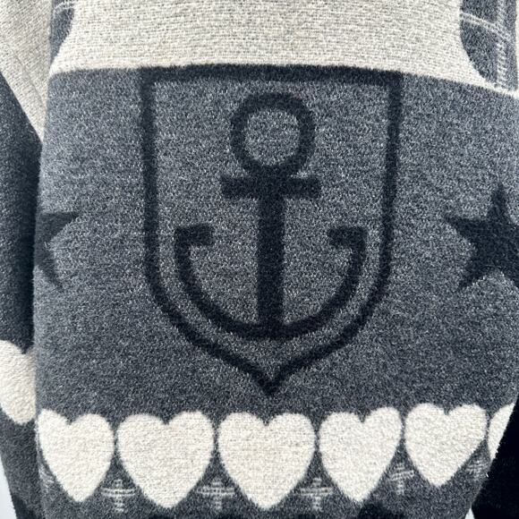 Vintage Y2K The Limited Wool Blend Coat Alpine Scandi Maritime Theme Size M - Picture 10 of 16